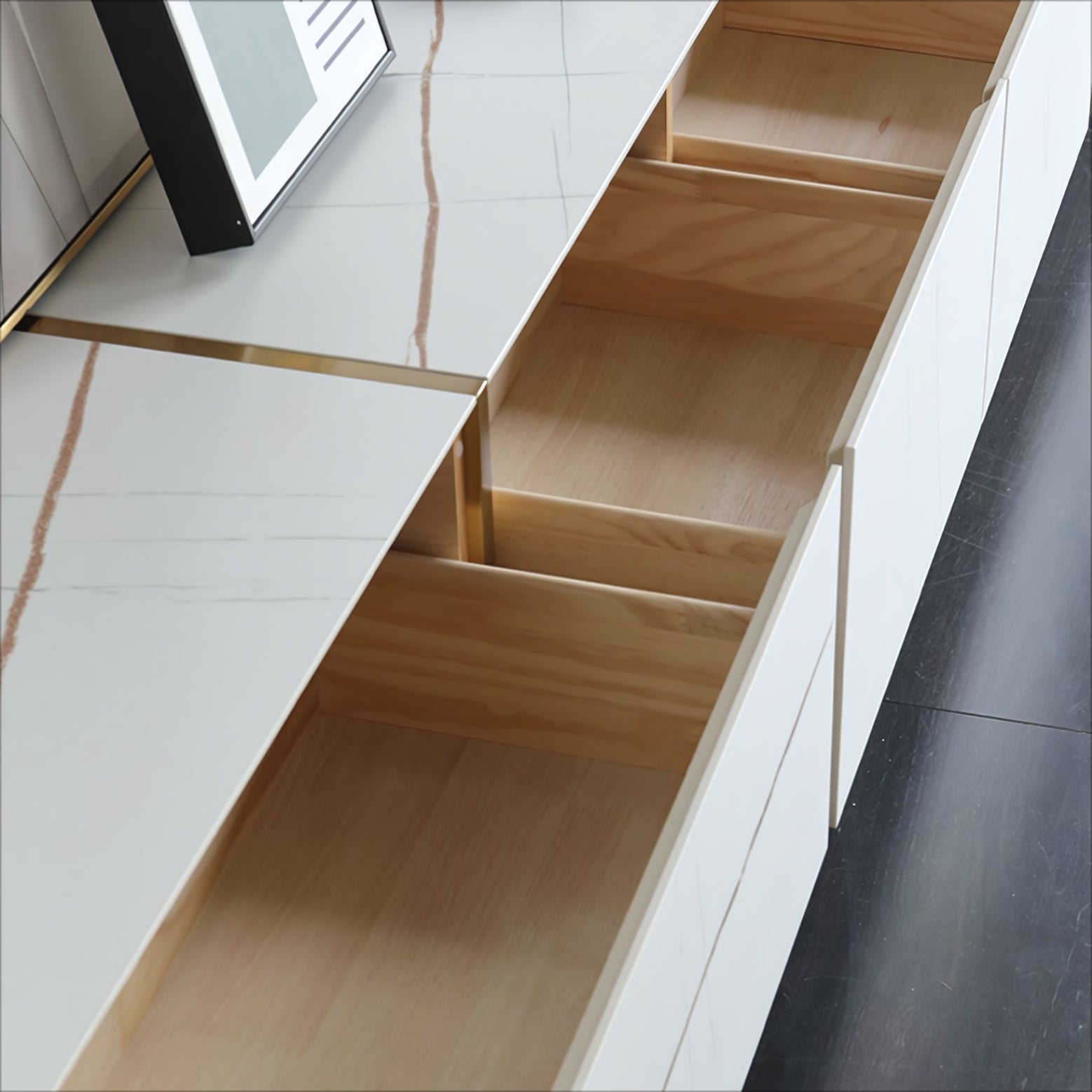 Erifort Modern sintered stone TV cabinet-A