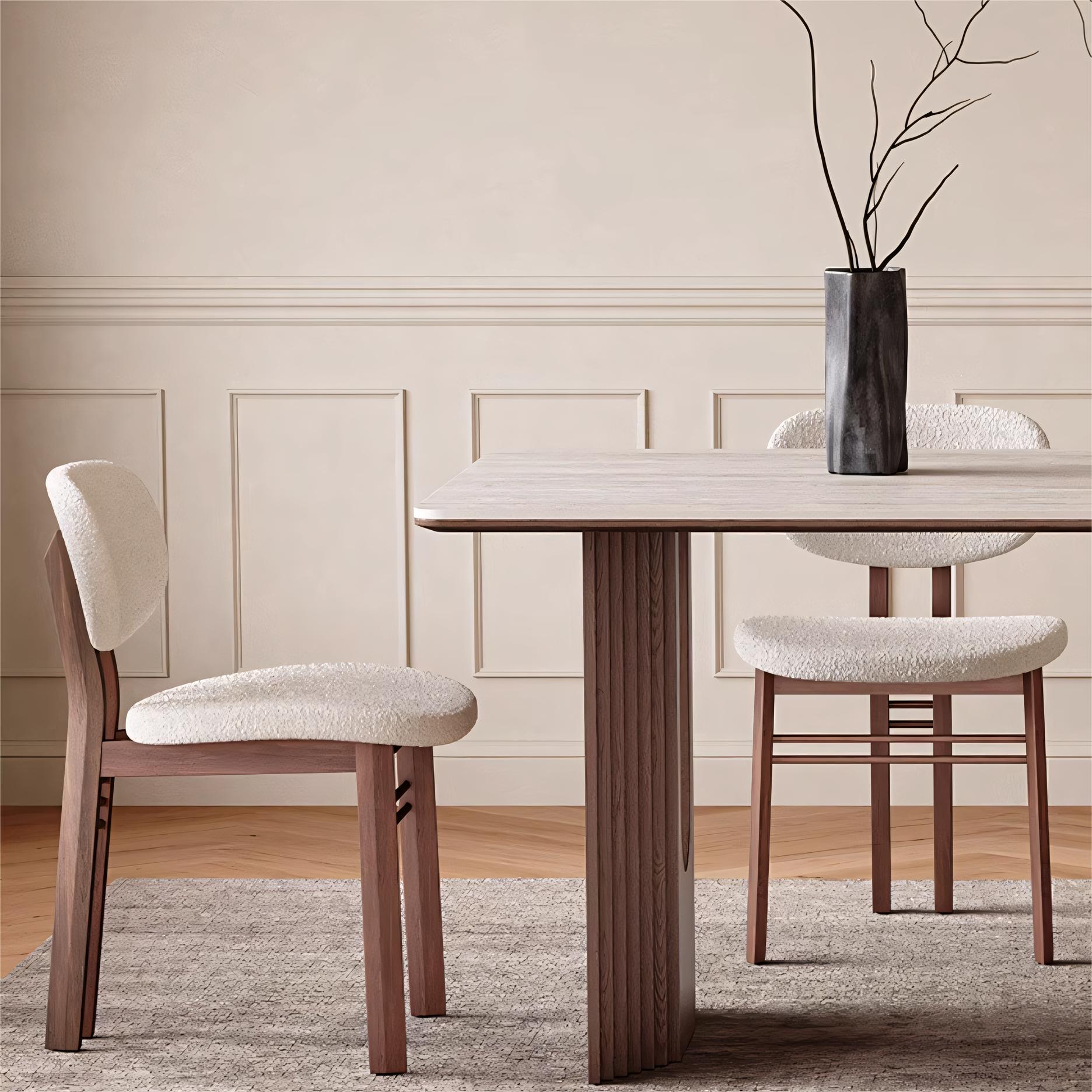 Vinllo Sintered stone rectangular dining set