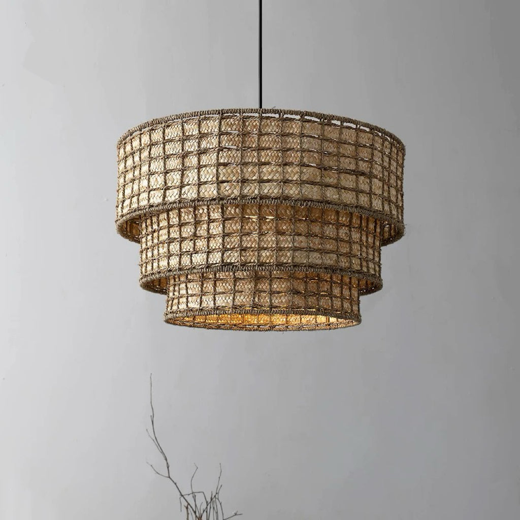 Silanow Natural straw rope woven pendant light