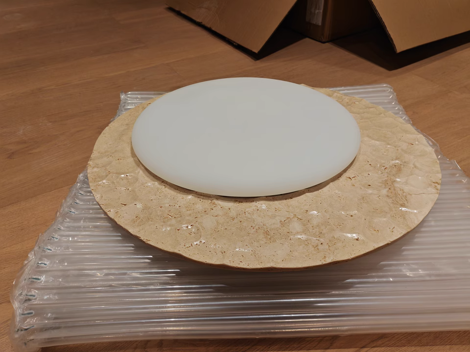 Otawi Beige travertine ceiling light