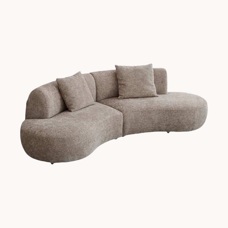 Vorki Fabric curved sofa-A