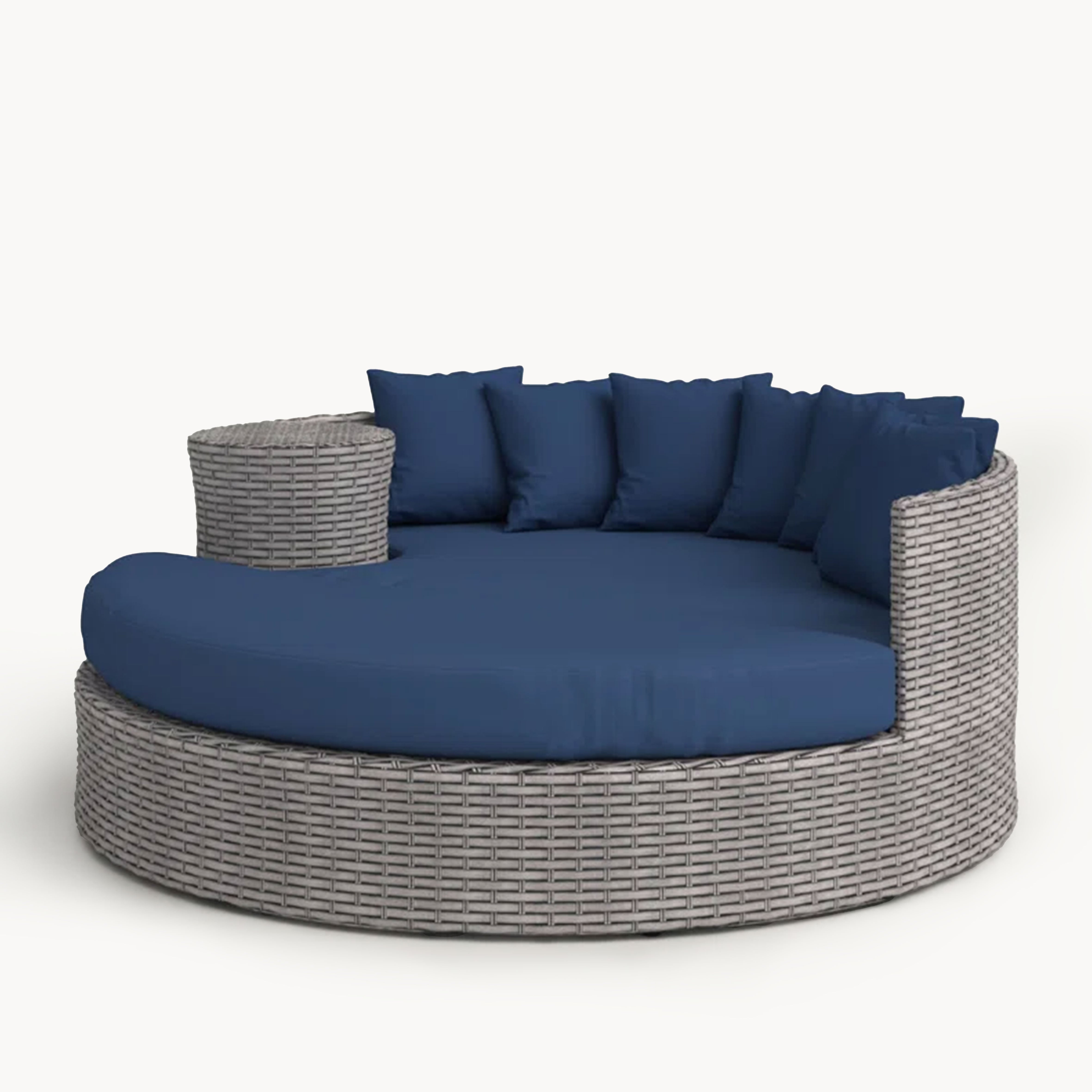 Orinx Aluminum alloy rattan outdoor chaise lounge sofa bed