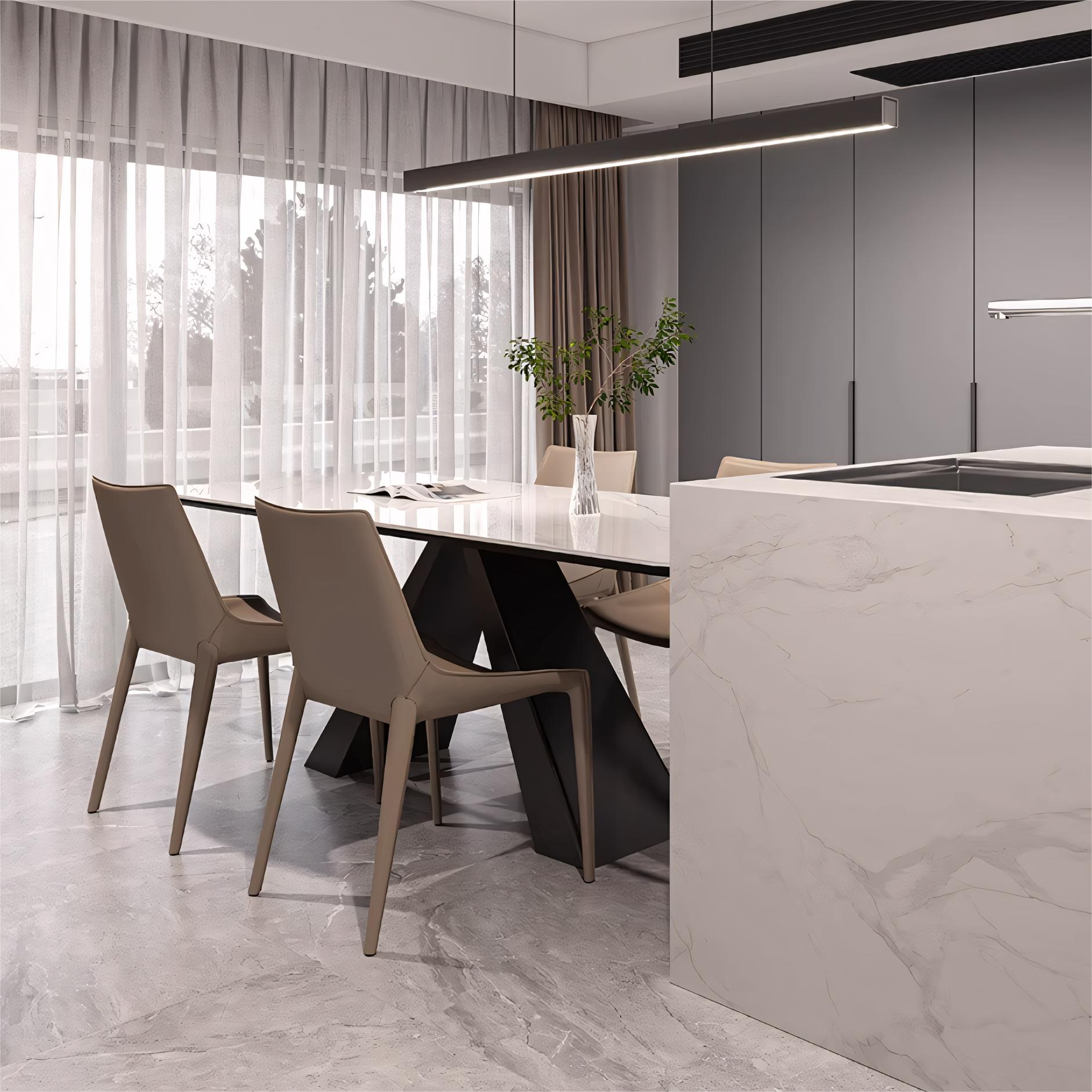 Gemar Sintered stone rectangular dining set