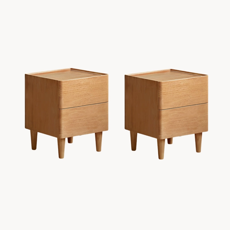 Cedarri 2pcs solid wood nightstands