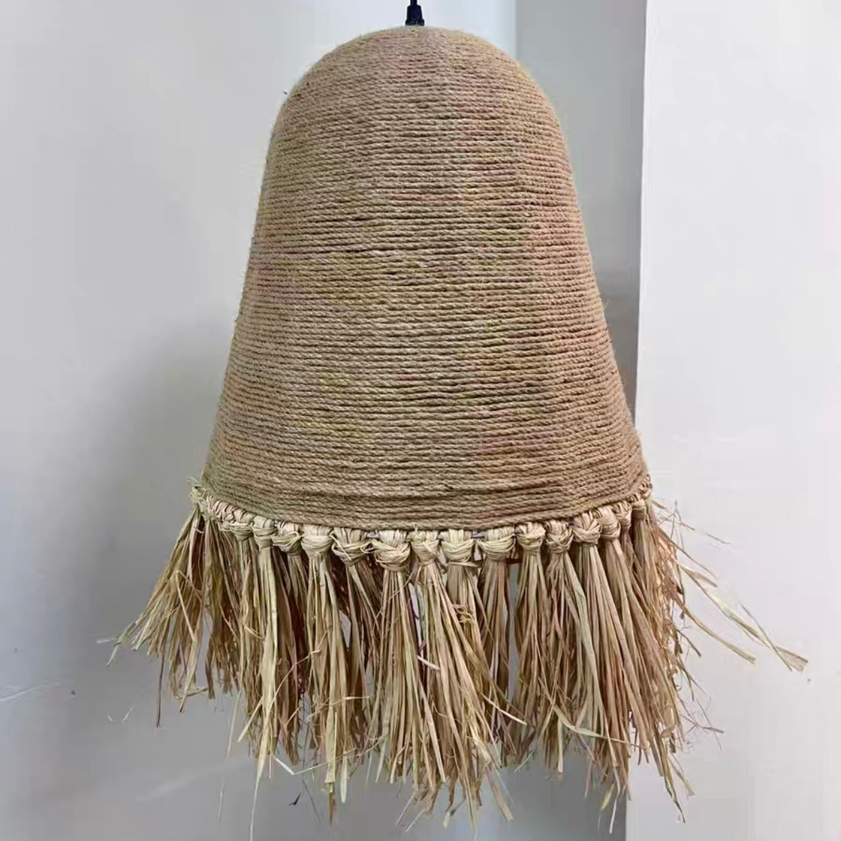 Jisop Natural linen rope pendant light