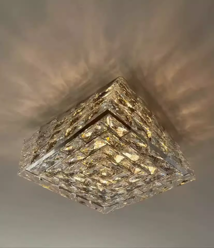 Horolin Square glass ceiling light