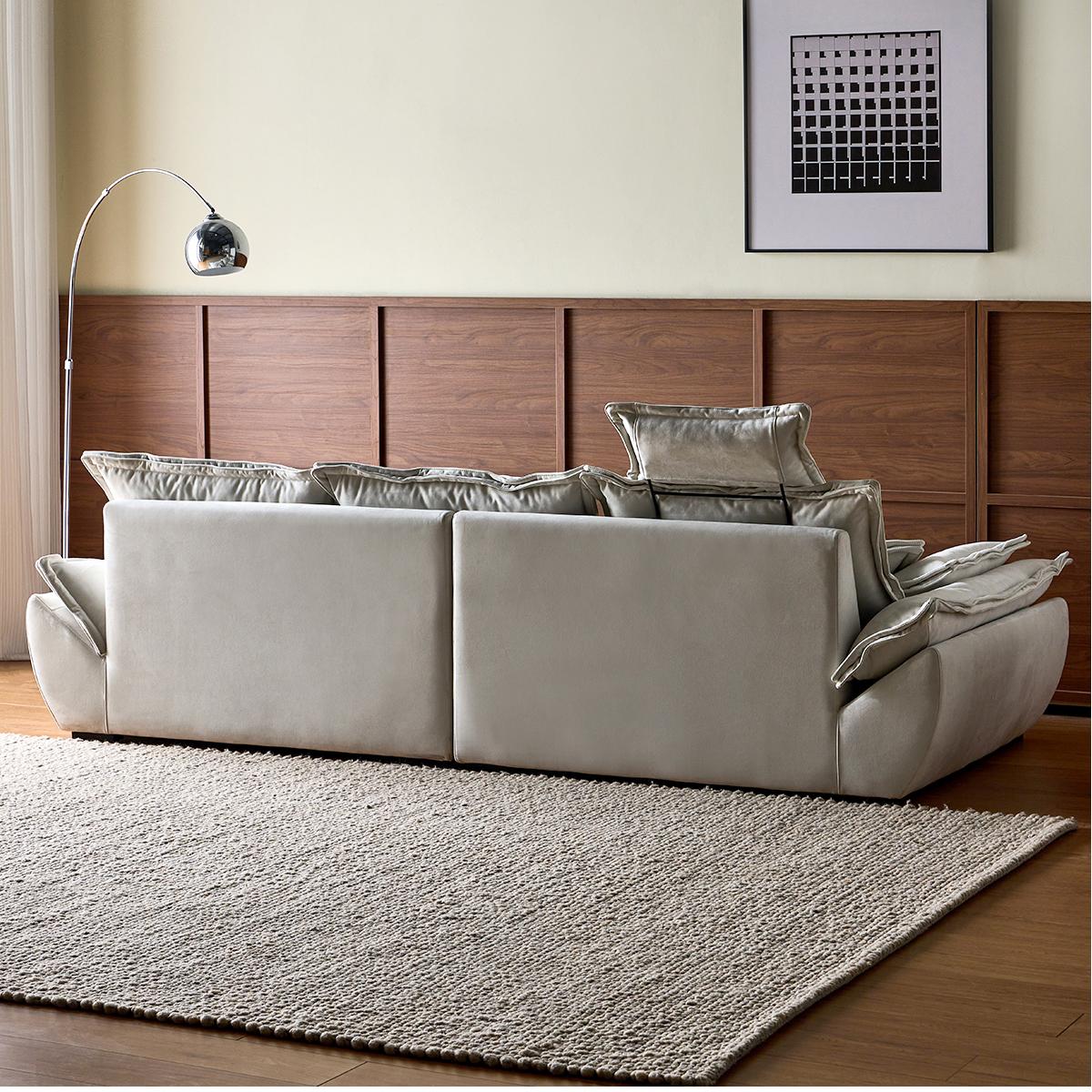 Tarozo Washable fabric straight sofa