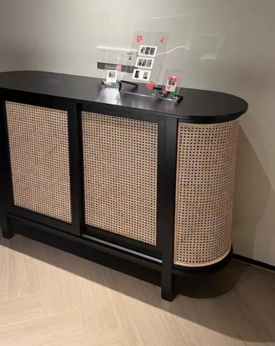 Filari Ash wood natural rattan sideboard