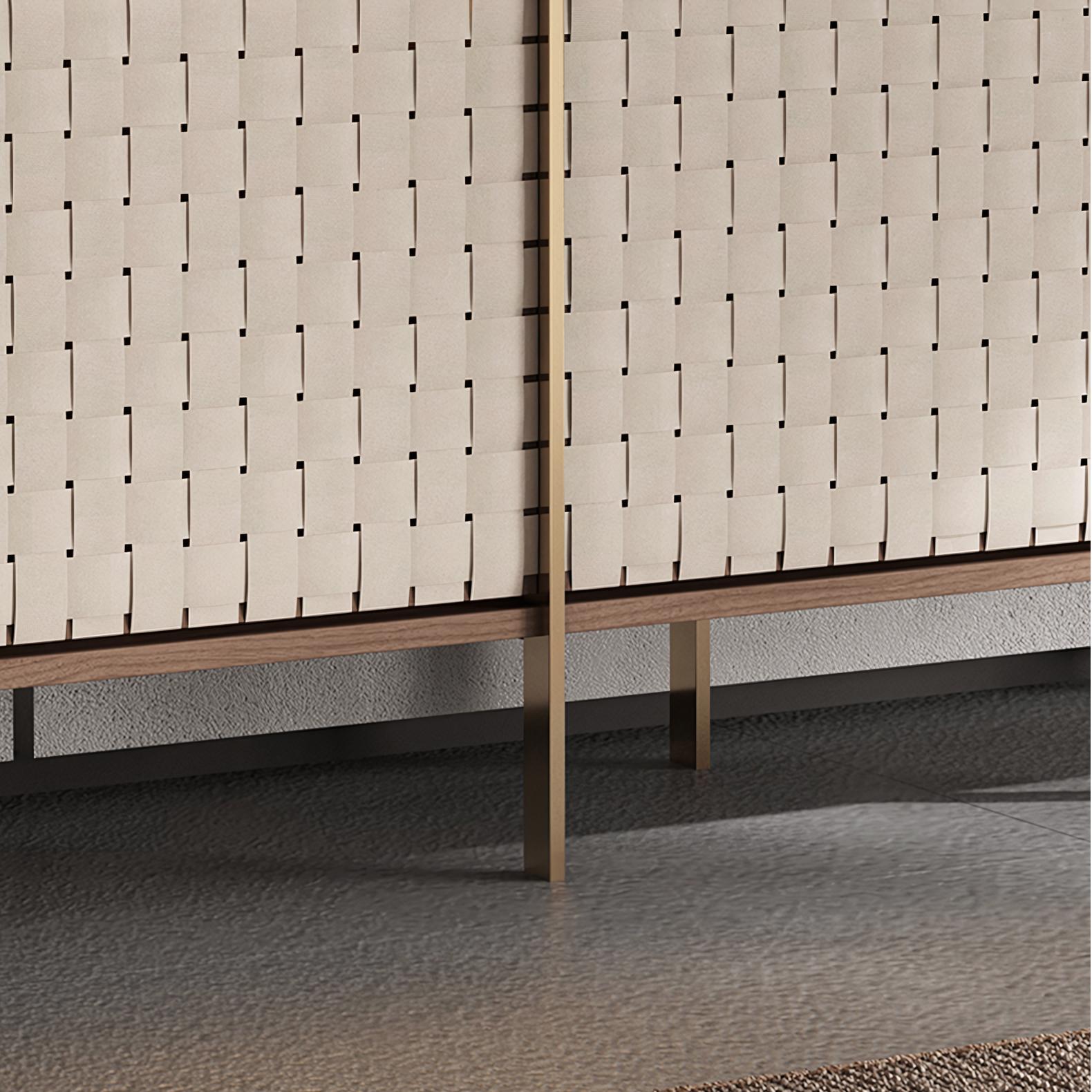 Pajis Wooden natural rattan sideboard