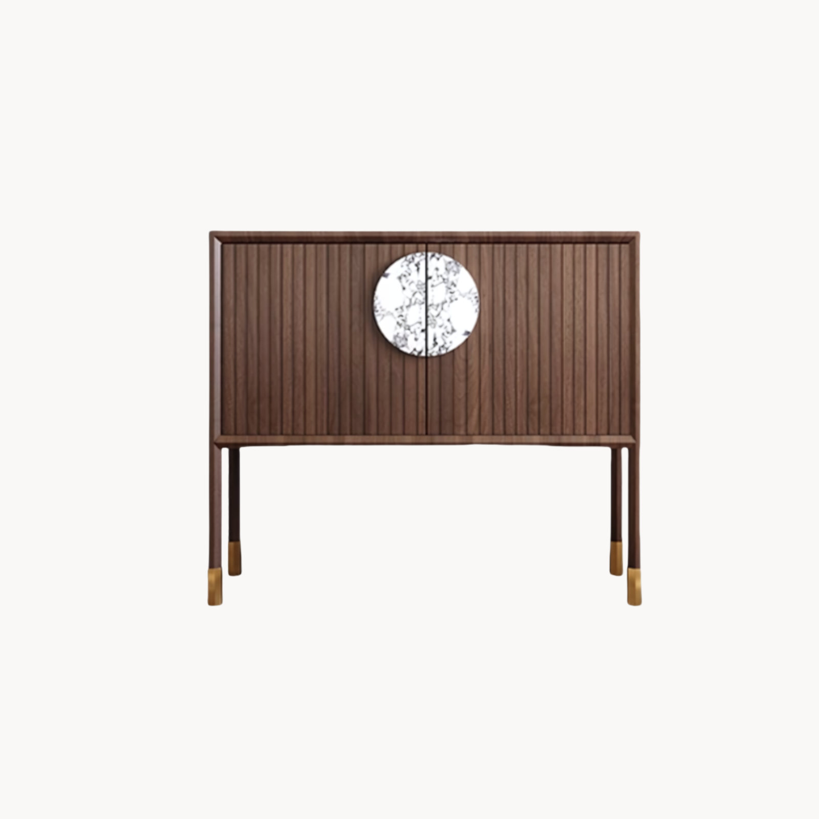 Melra Wooden marble sideboard-A
