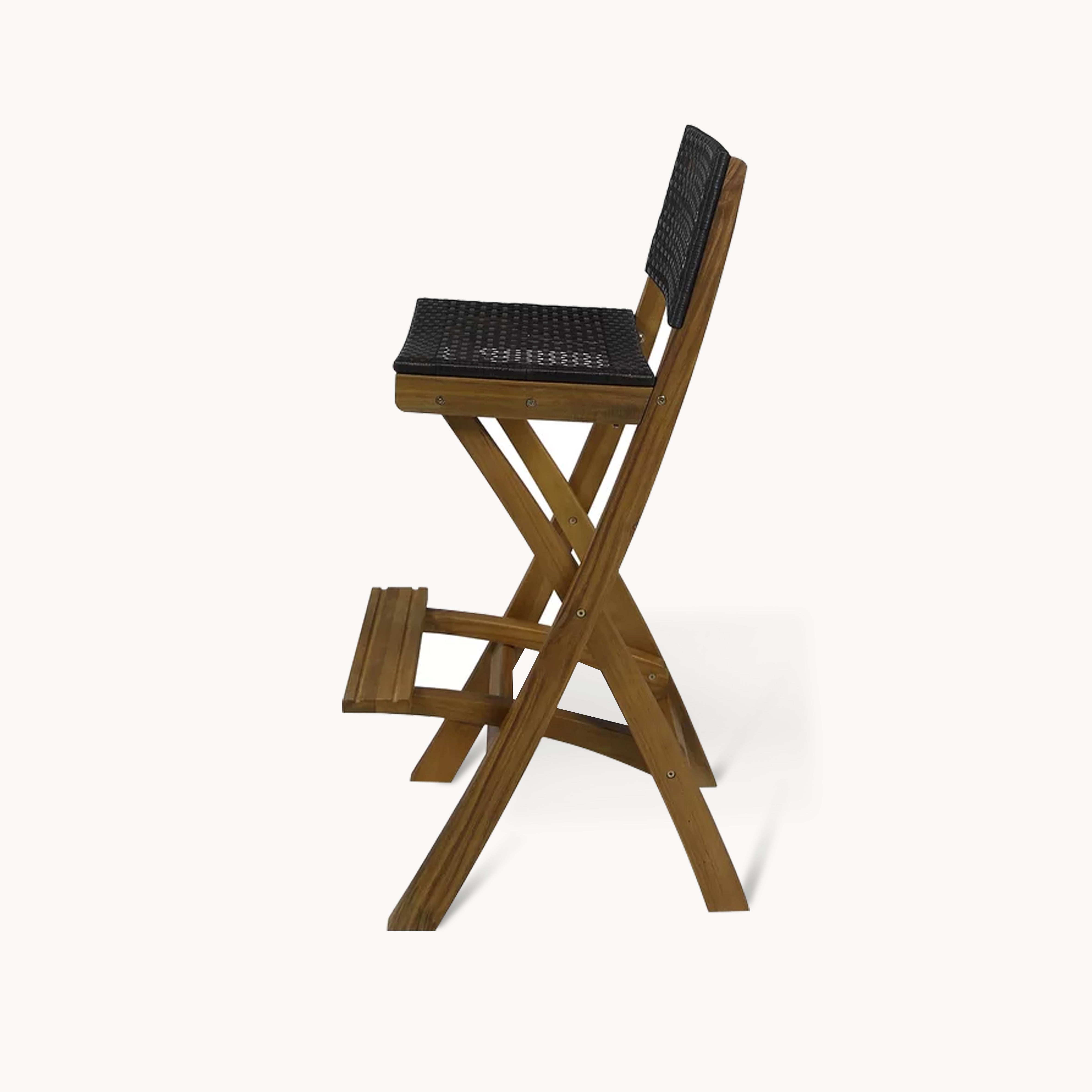 Rerine Solid wood braided rope bar stool