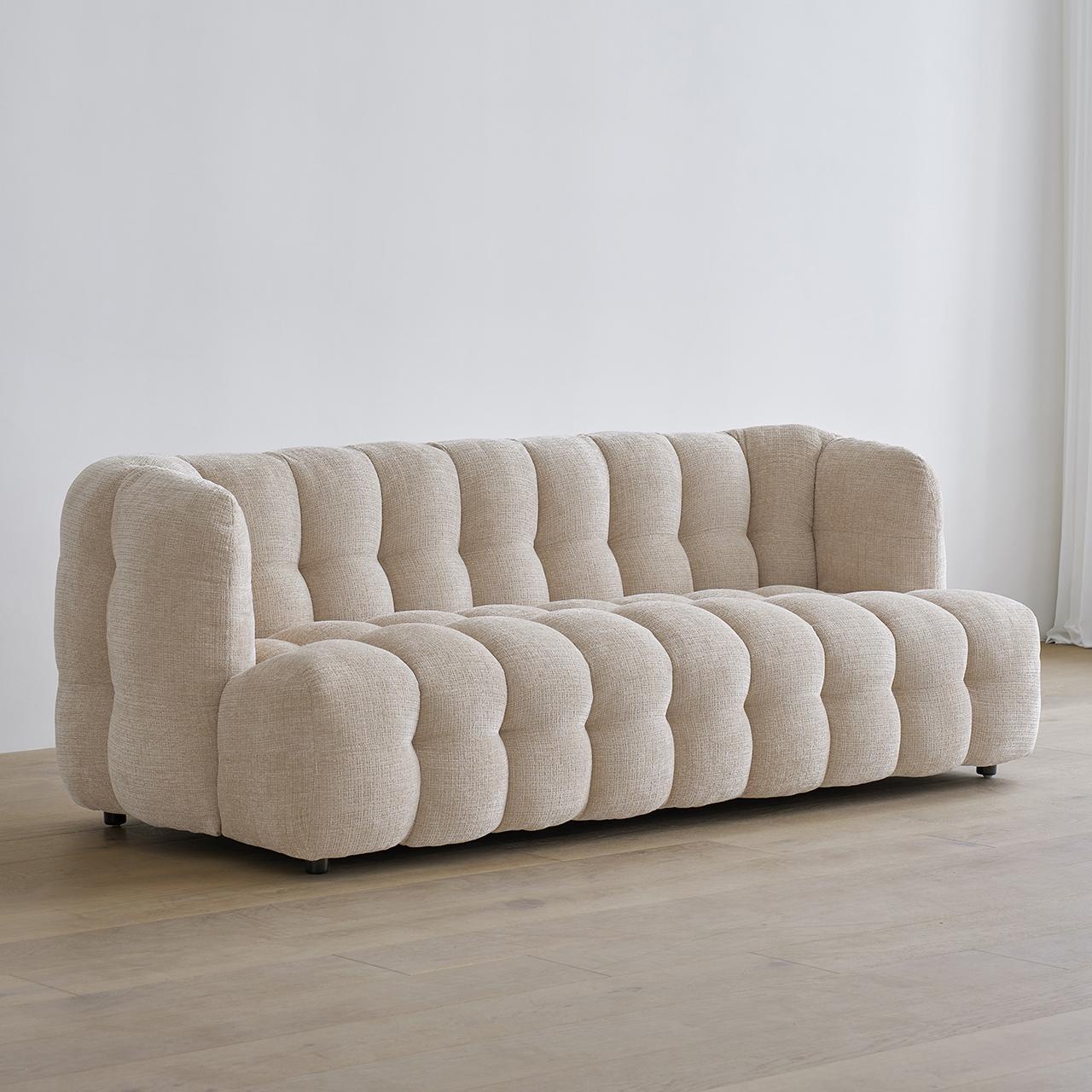 Enza Fabric one-piece straight sofa