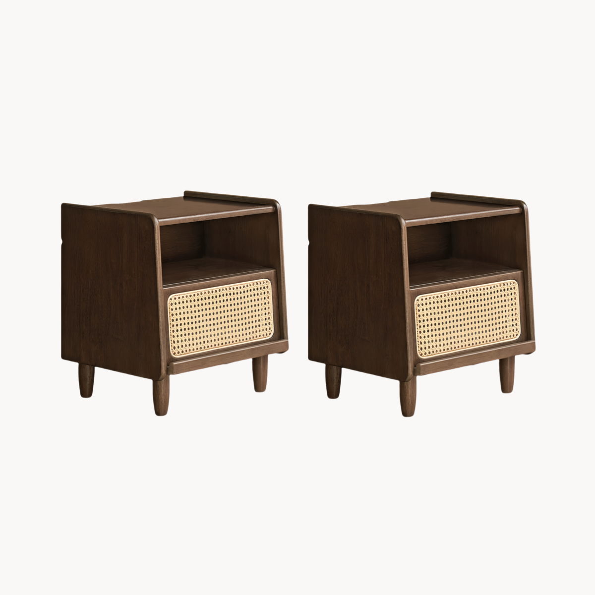 Levio 2pcs solid wood nightstands