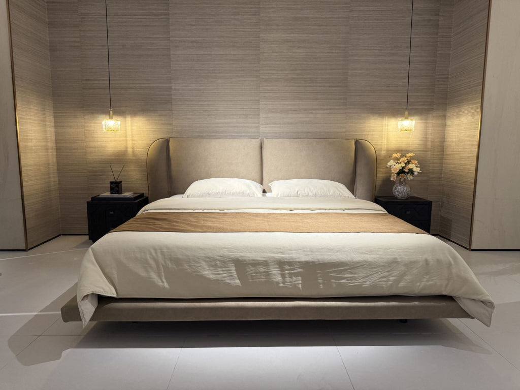 Lenosa Fabric solid wood bed