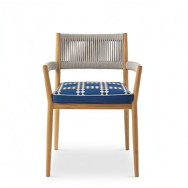 Totamie Teak braided rope outdoor chair