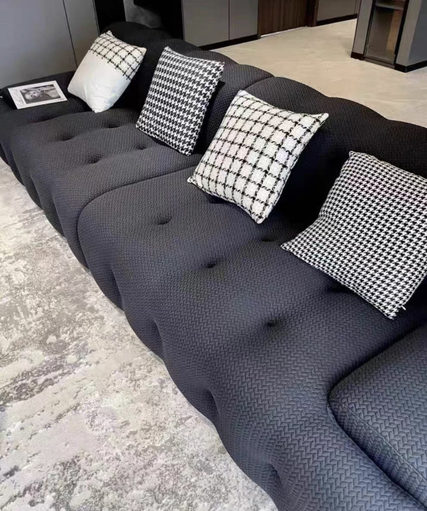 Ponirewa 3D stretch fabric straight sofa