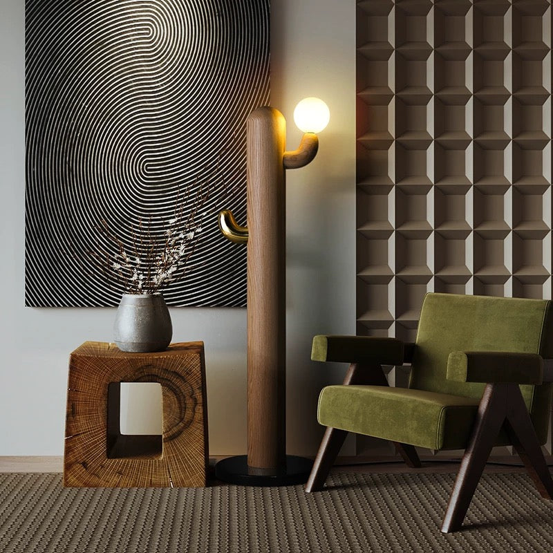 Siponie Solid wood cactus floor lamp-B