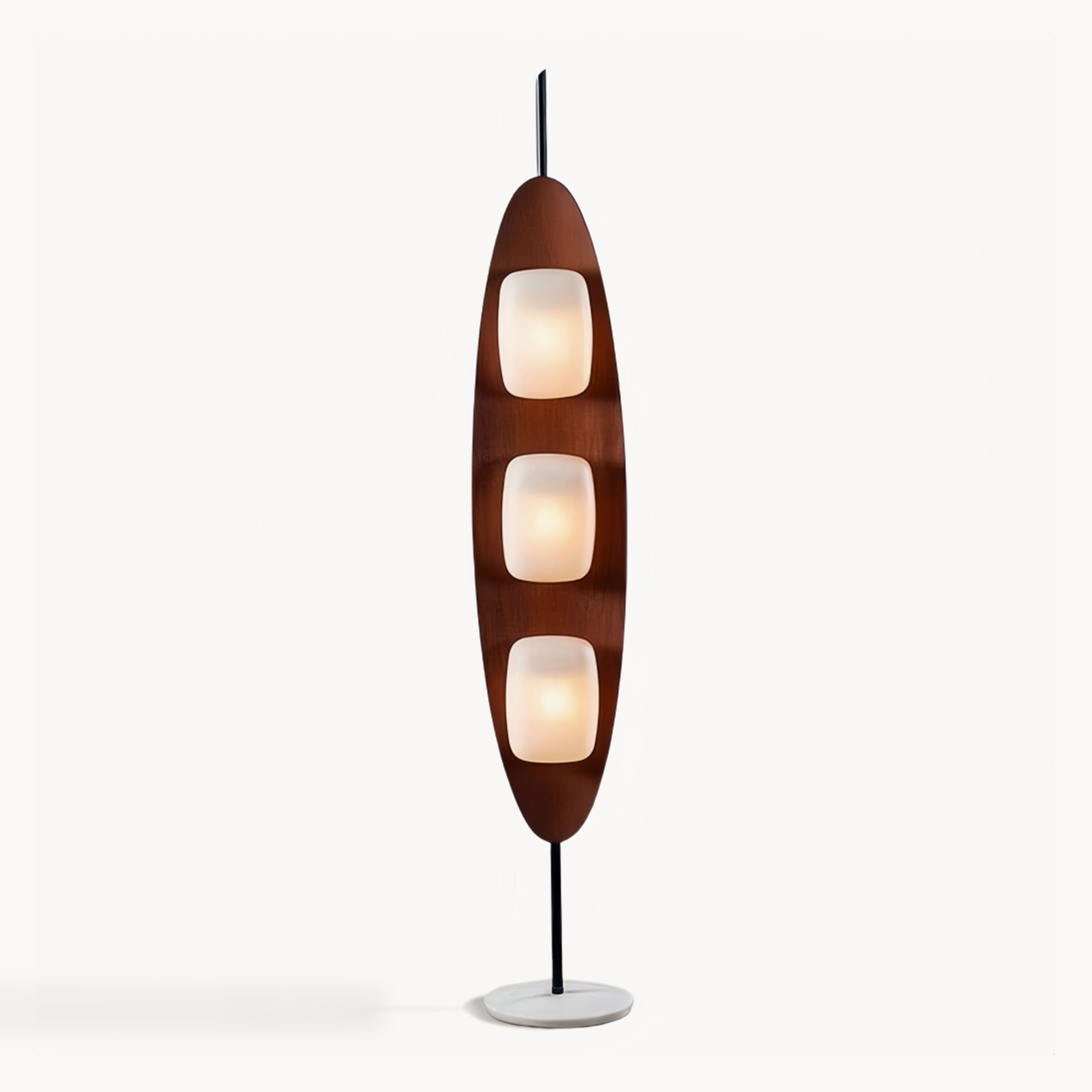 Arisar Reddish-brown spindle floor lamp