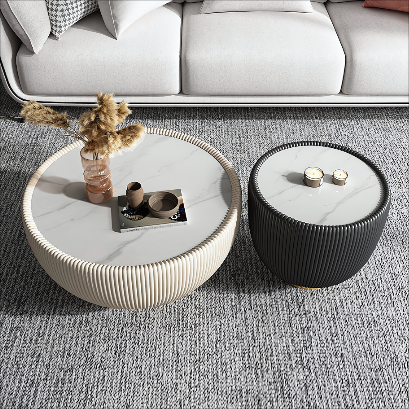 Grosac Modern teacup shaped coffee table set