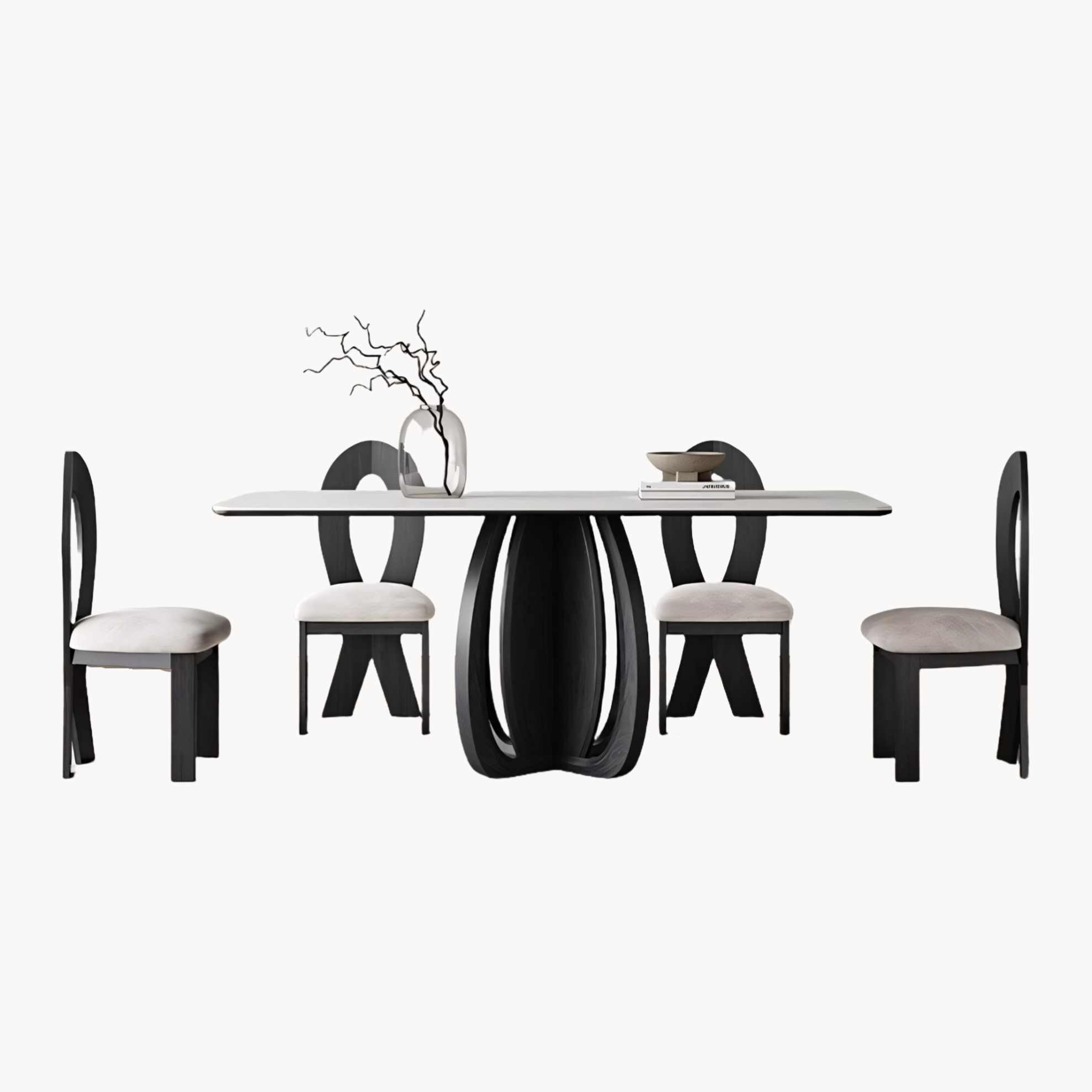 Faloma Sintered stone rectangular dining set