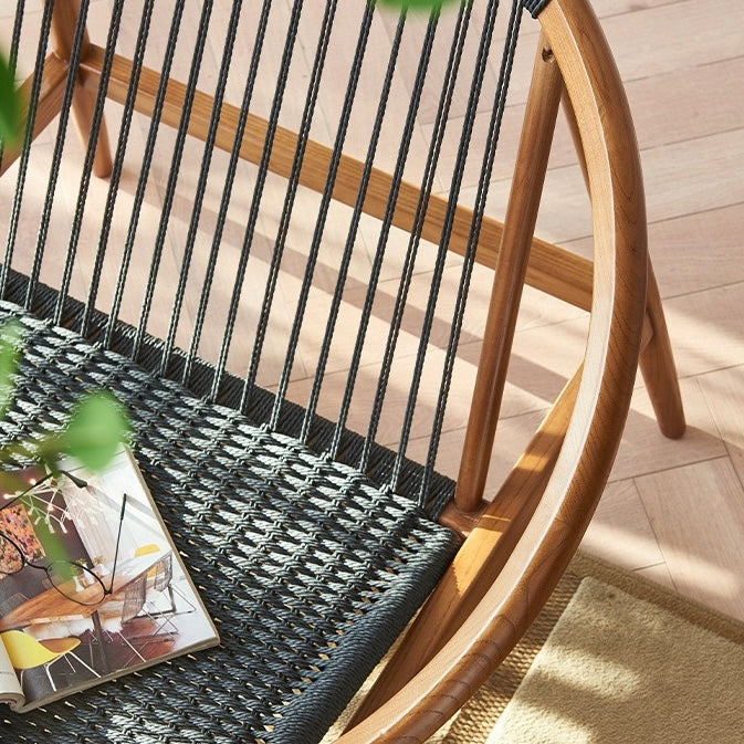 Rowan Ash wood rope braiding accent chair