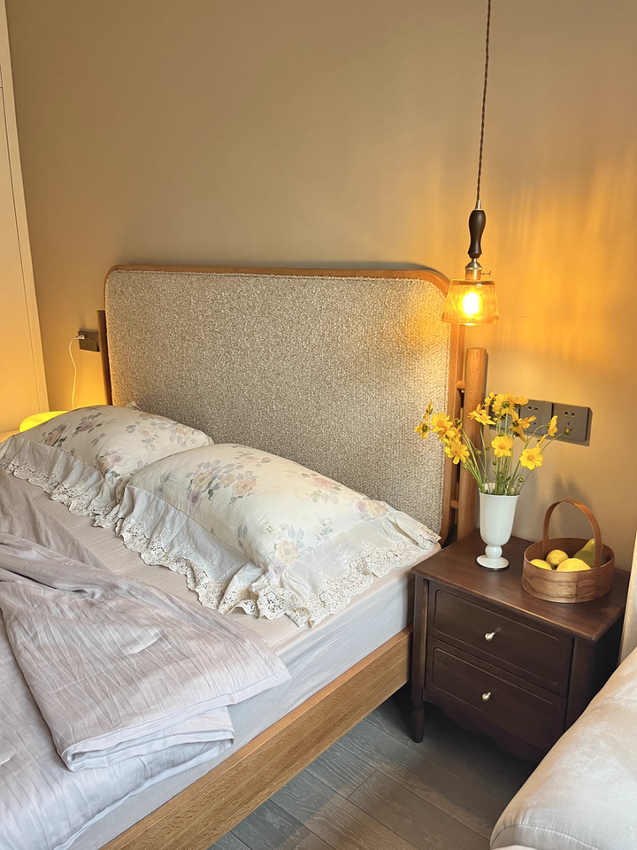 Usoiu 2pcs solid wood nightstands