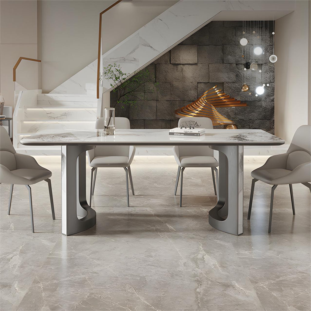 Faccio Stainless steel rectangular dining table