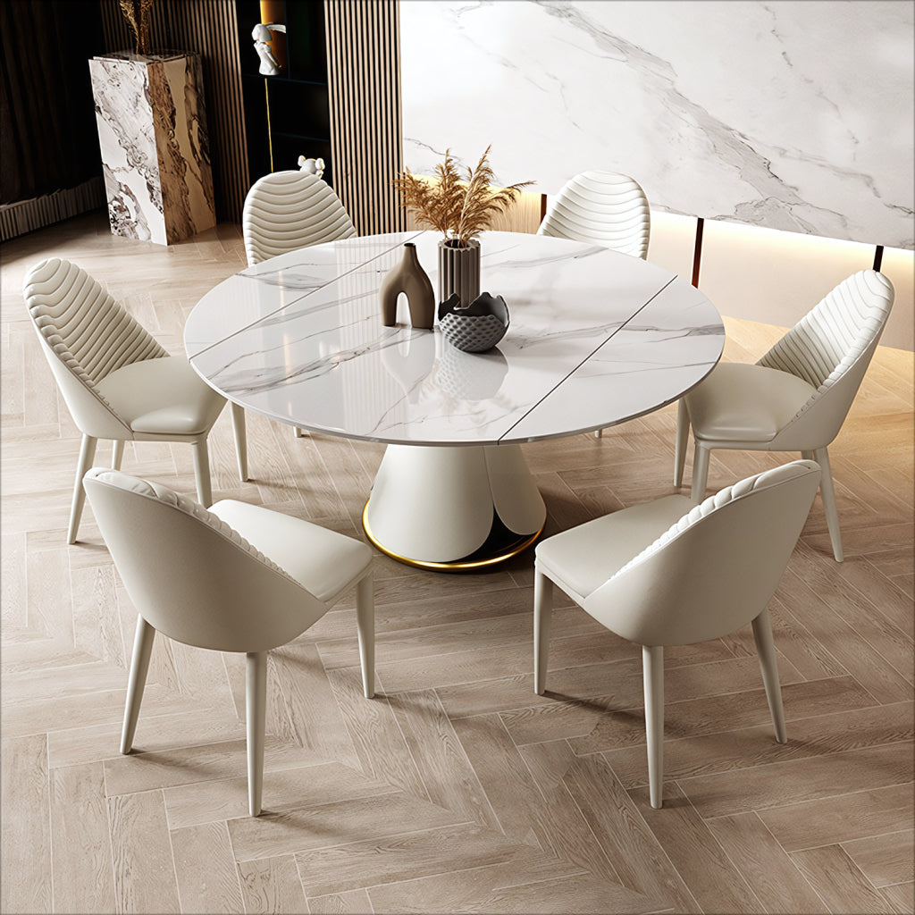Jeffa Rotating and extendable round dining table