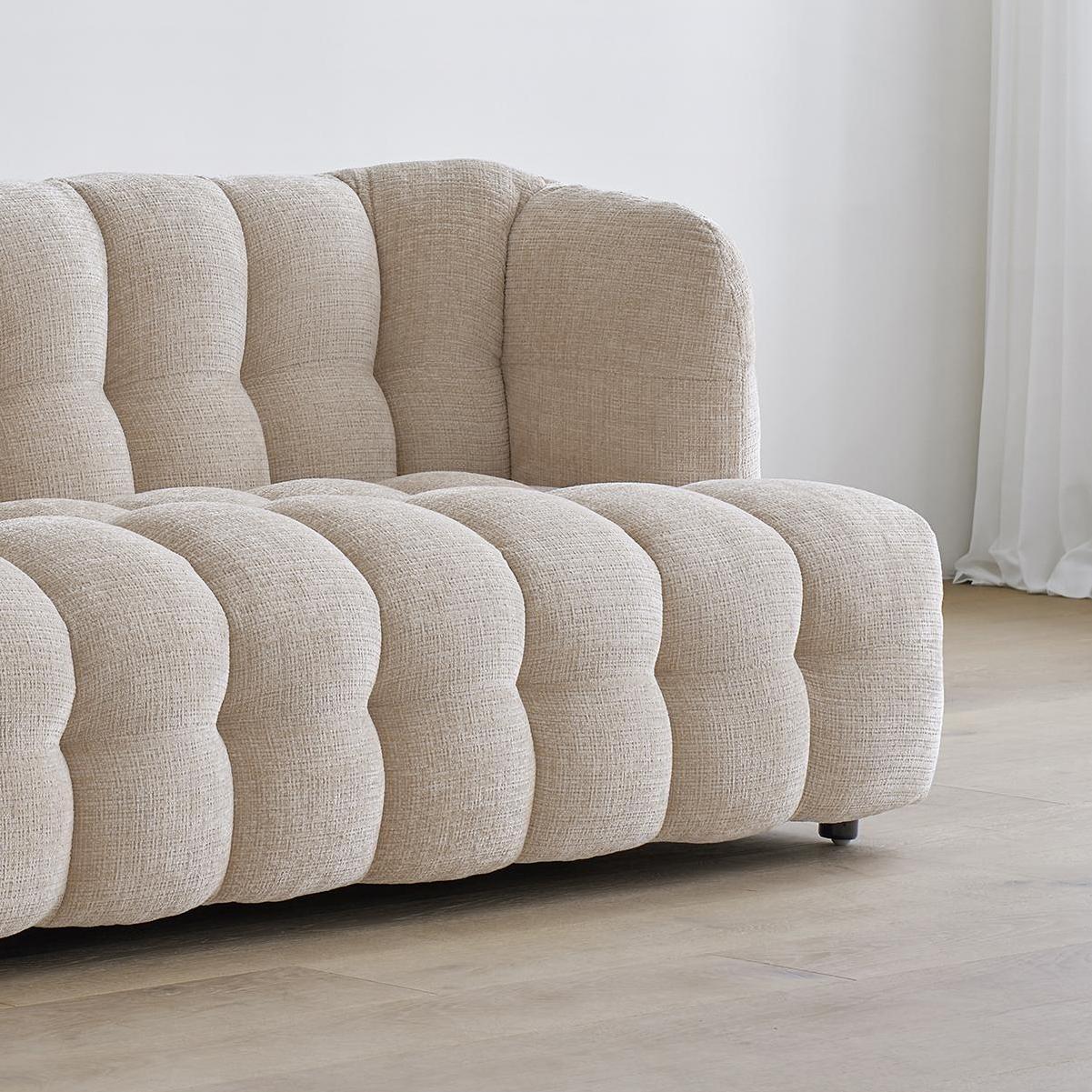 Enza Fabric one-piece straight sofa