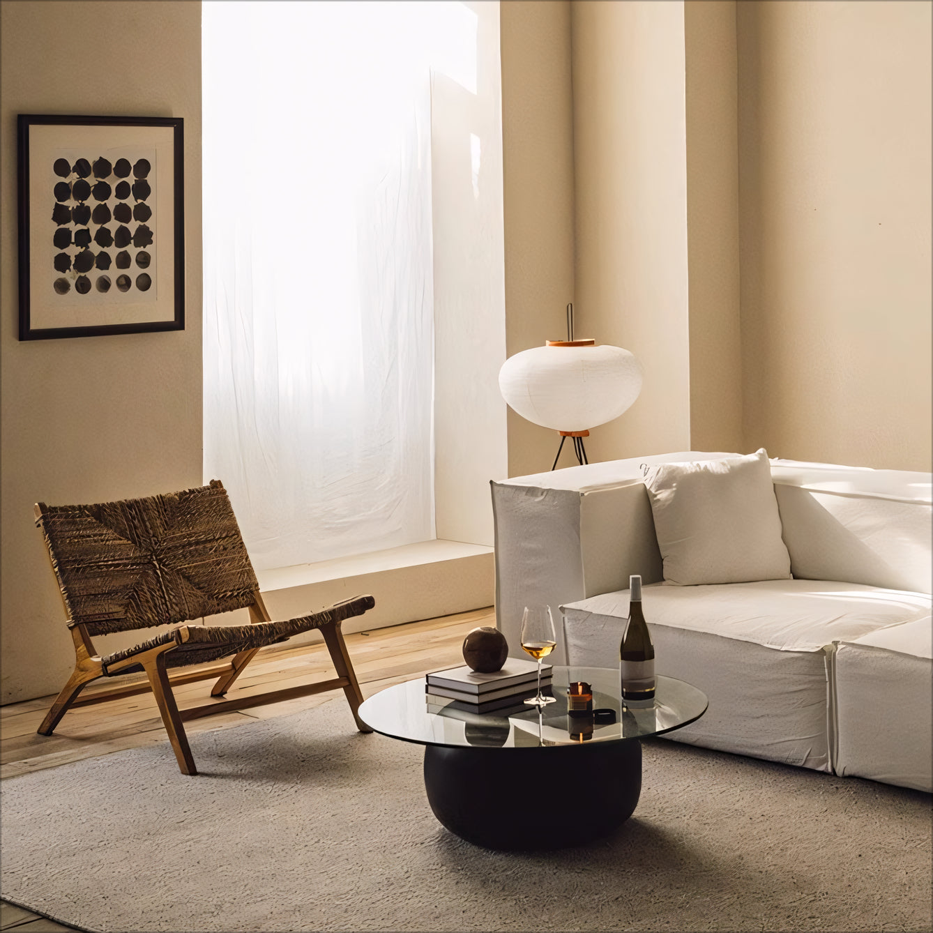 Alvaro Natural rattan ash wood lounge chair