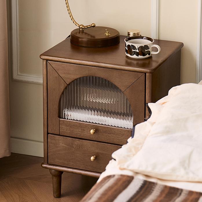 Ovea 2pcs solid wood nightstands