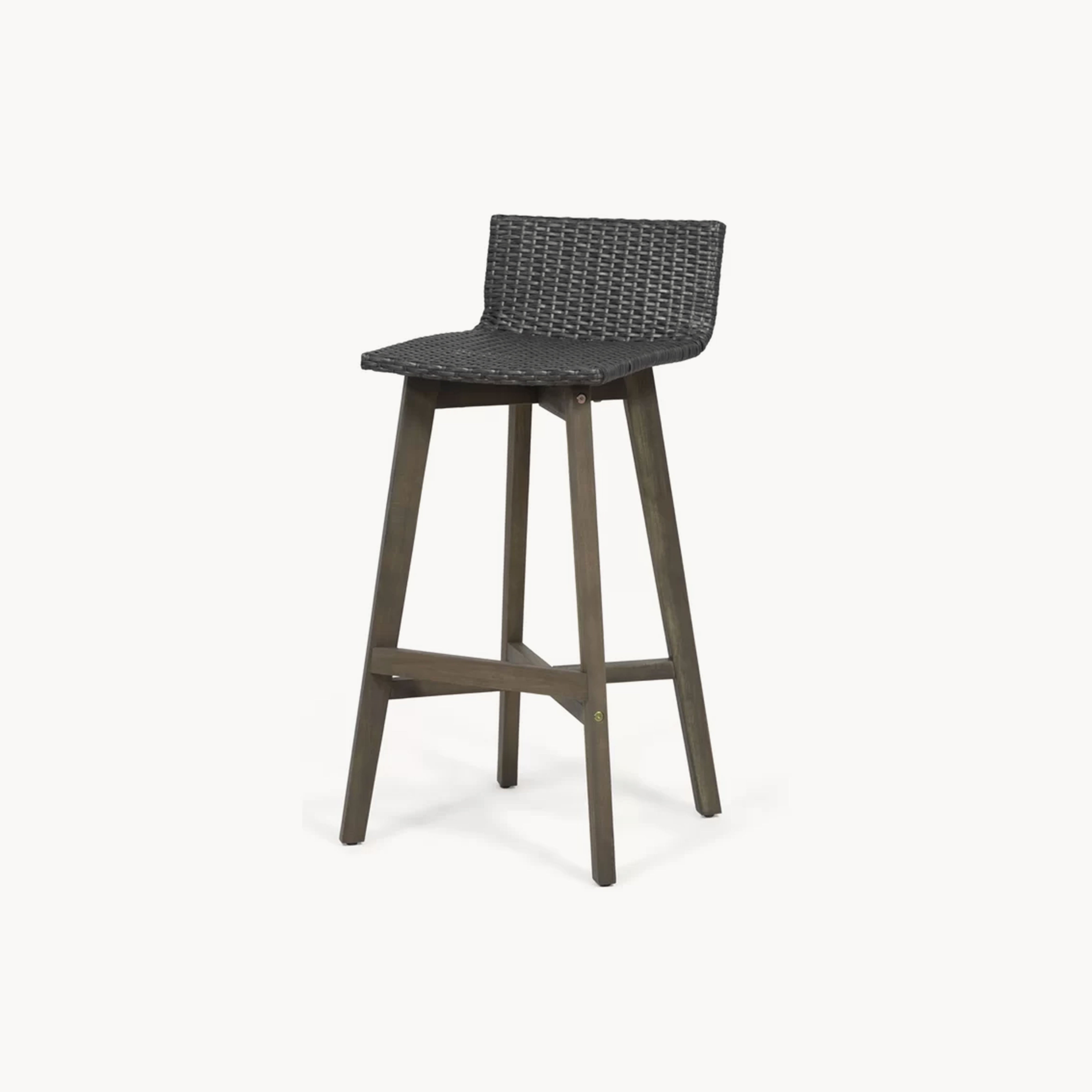 Lenoax Solid wood rattan bar stool