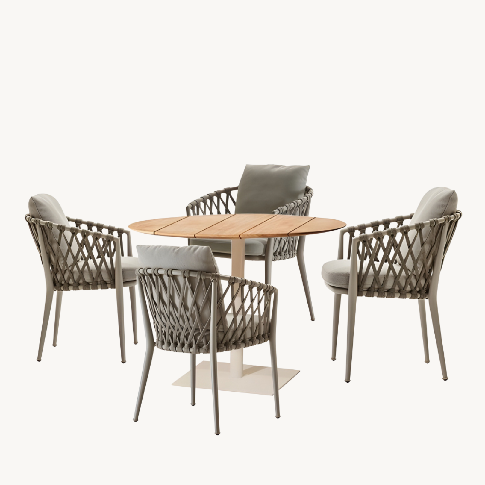 Gorita Rope braided outdoor chair table set