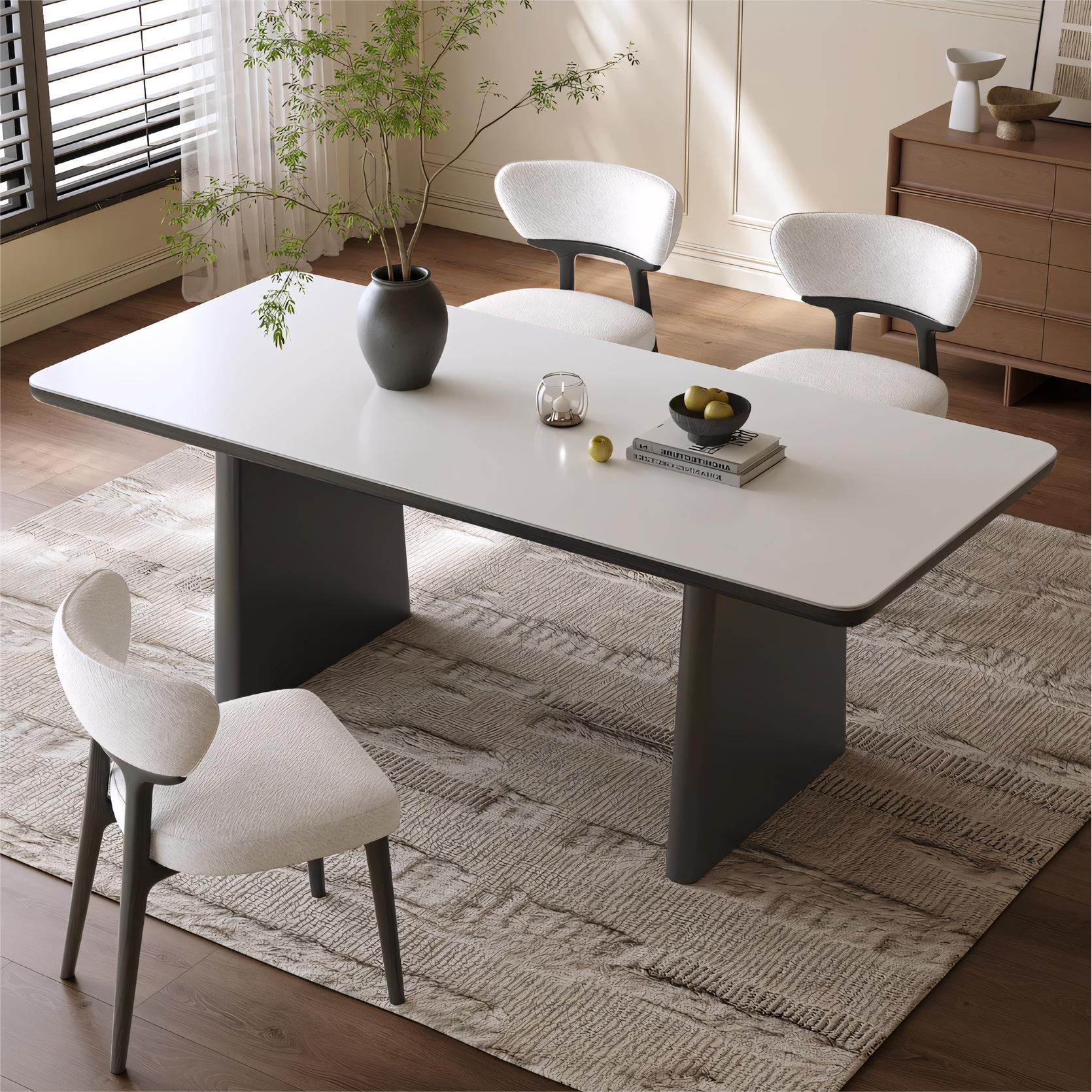 Timita Modern sintered stone rectangular dining set