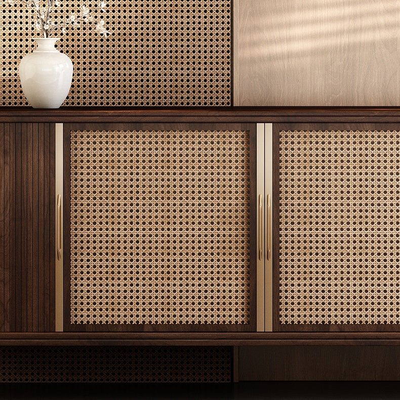 Faroli Natural rattan wooden sideboard-A