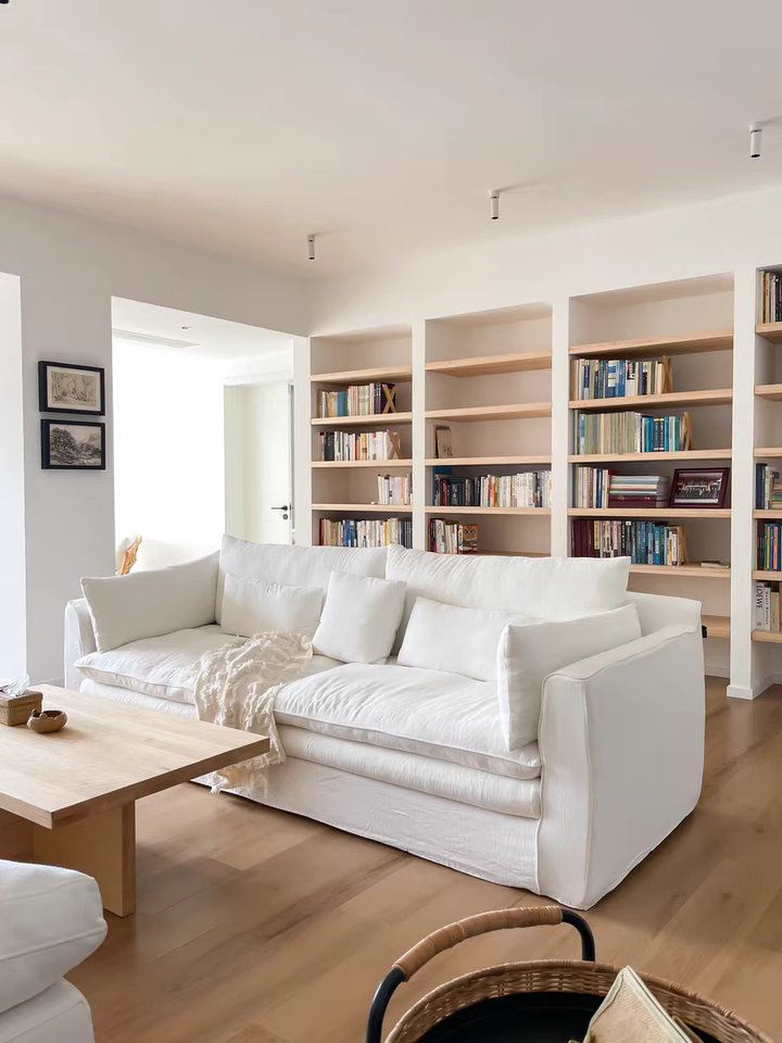 Gulit Washable natural linen fabric straight sofa