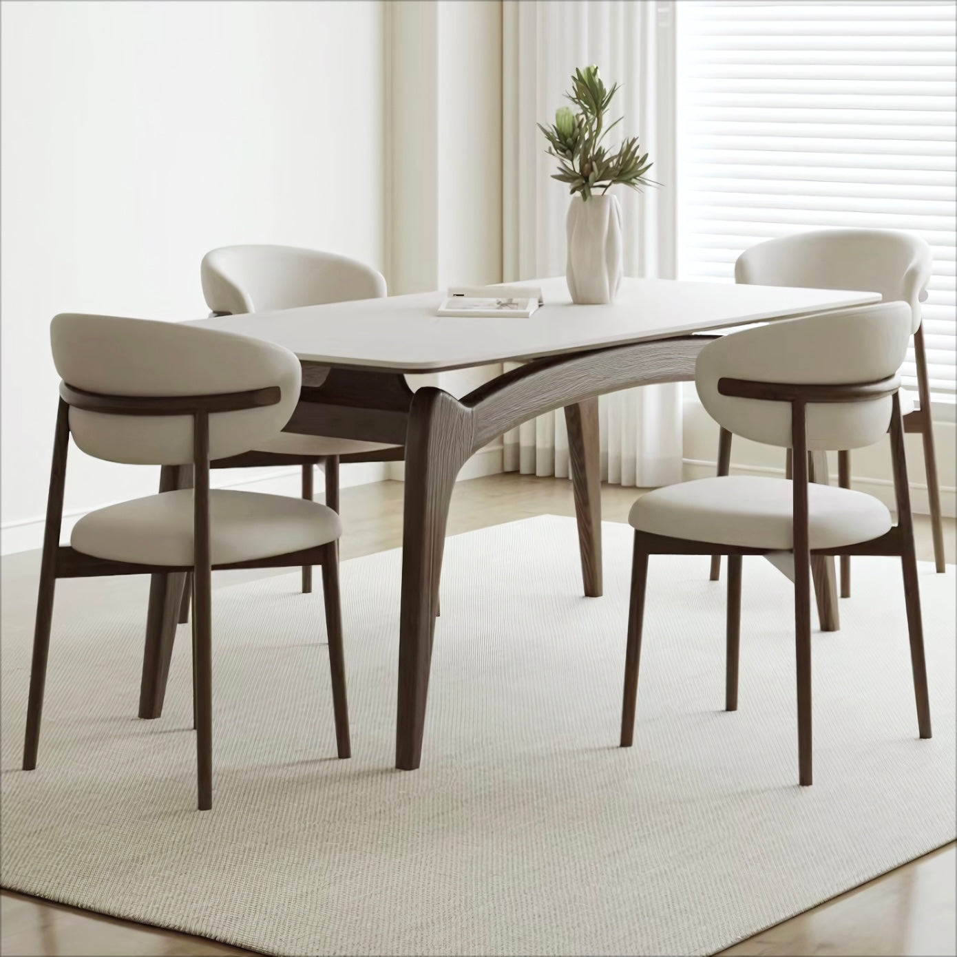 Lemarie Sintered stone rectangular dining set