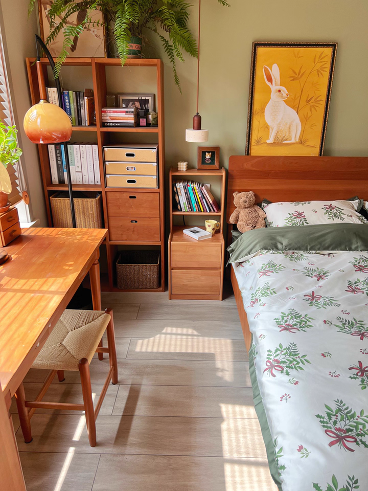 Nuvea 2pcs solid wood nightstands