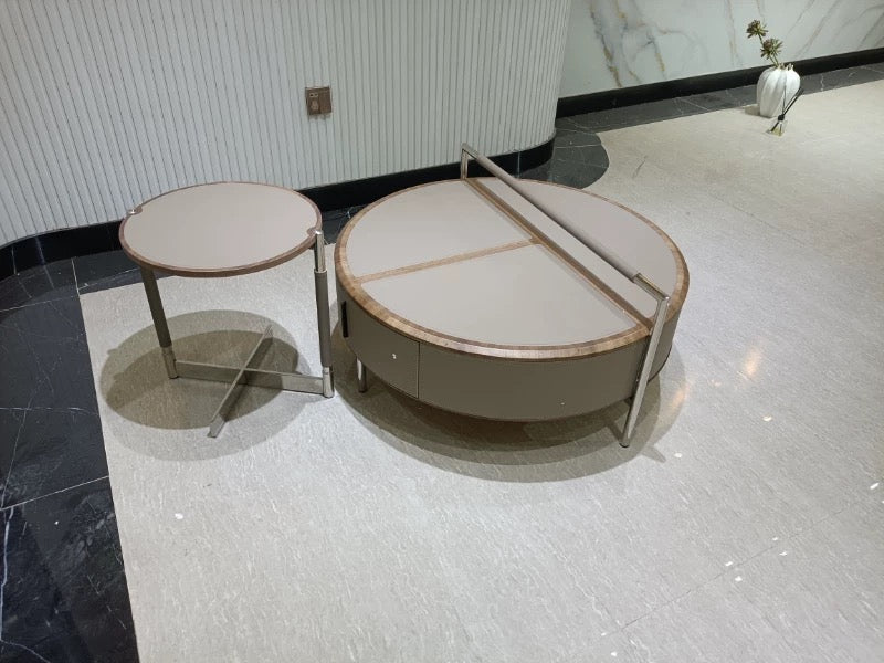 Zalli Modern leather coffee table