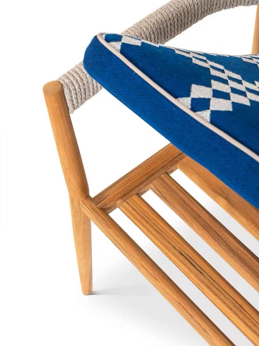 Totamie Teak braided rope outdoor chair