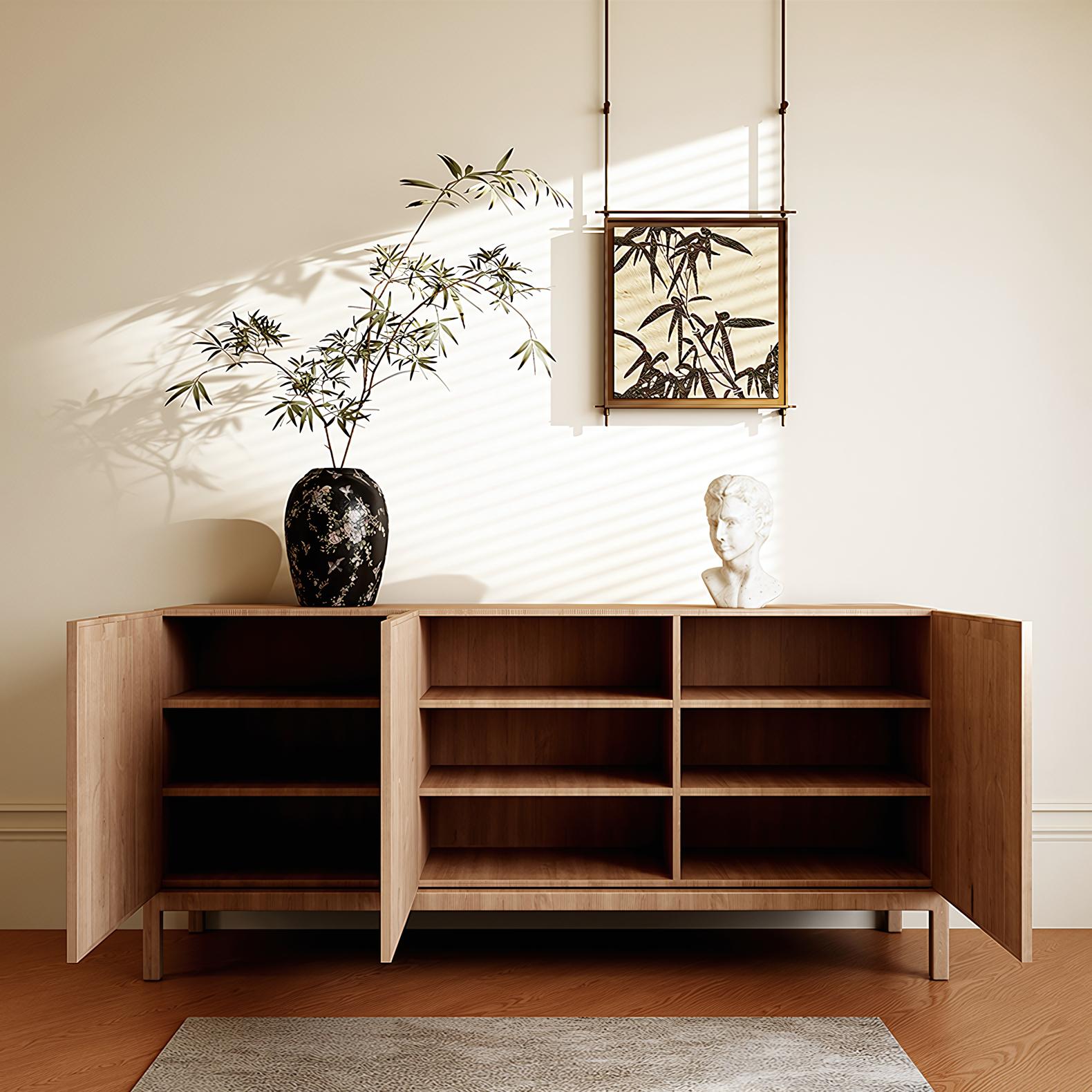 Tiziao Wooden marble sideboard
