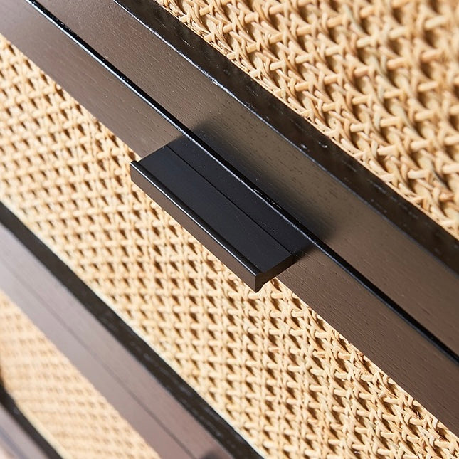 Filanque Ash wood natural rattan chest of drawers