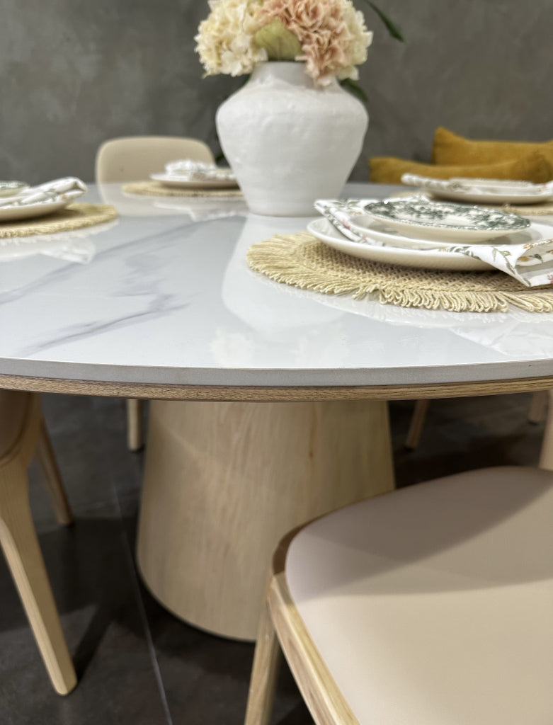Larson Ash solid wood round dining table