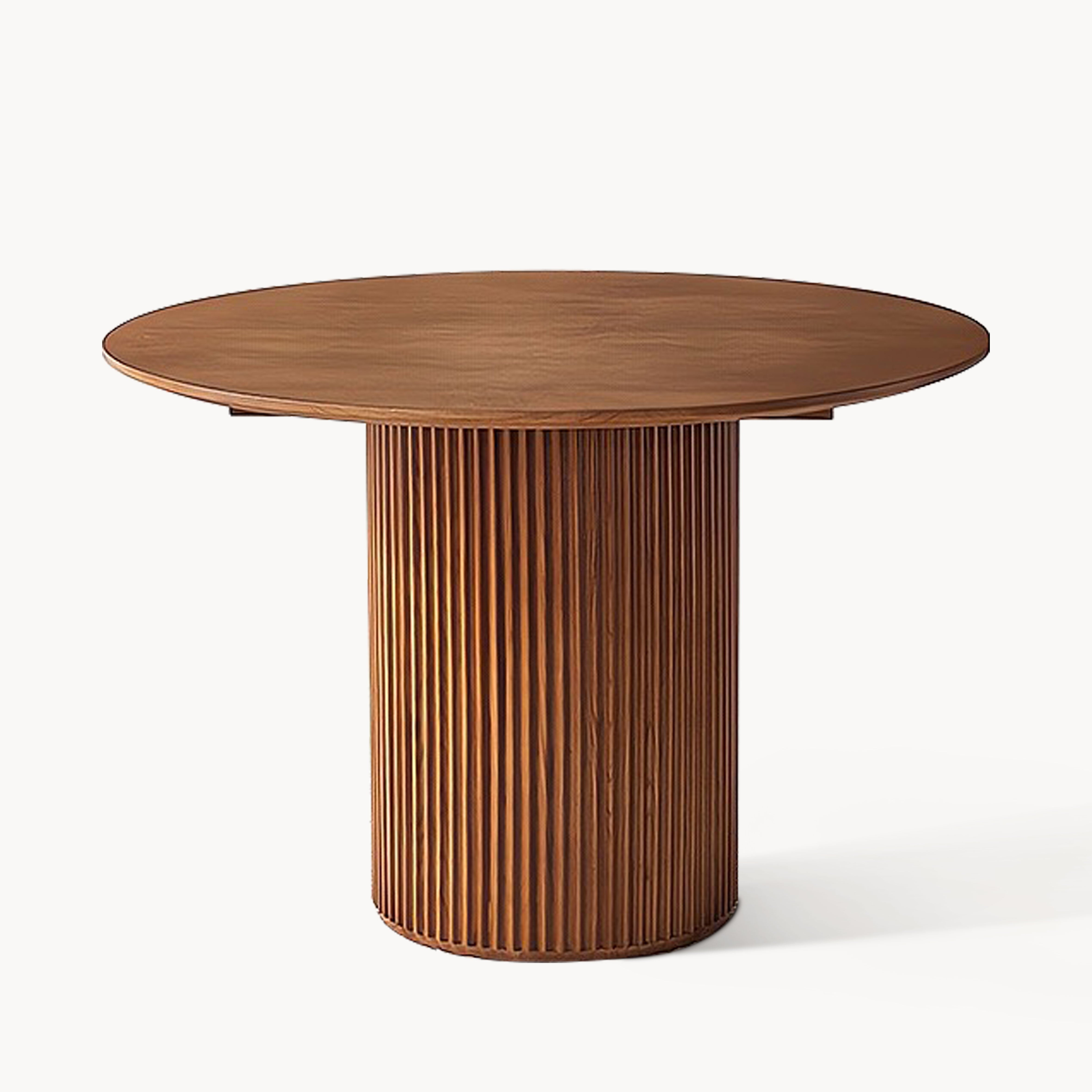 Quolin Ash wood round minimalist round dining table