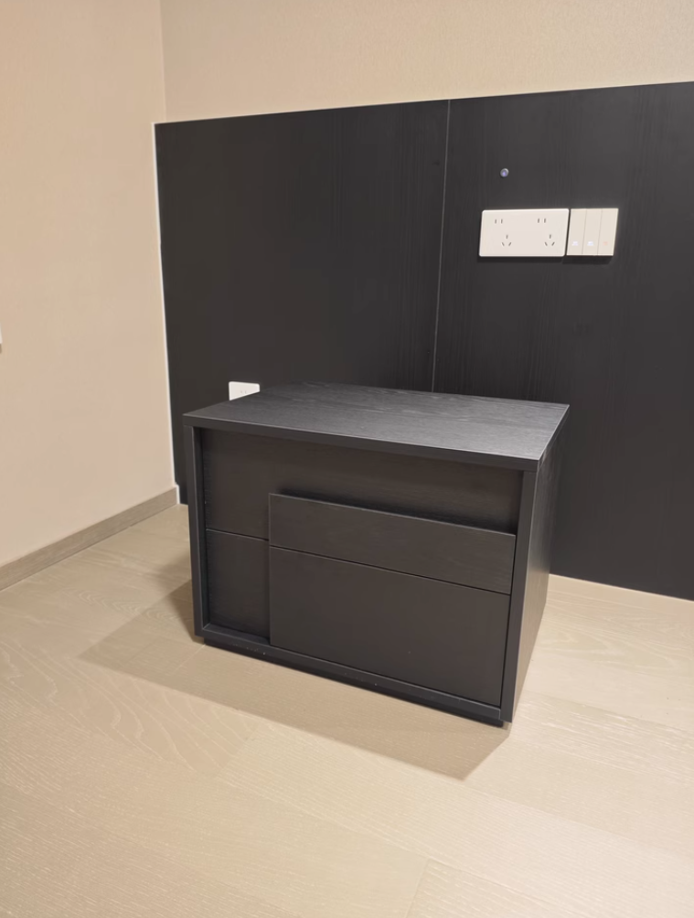 Poneva 2pcs minimalist nightstands-A