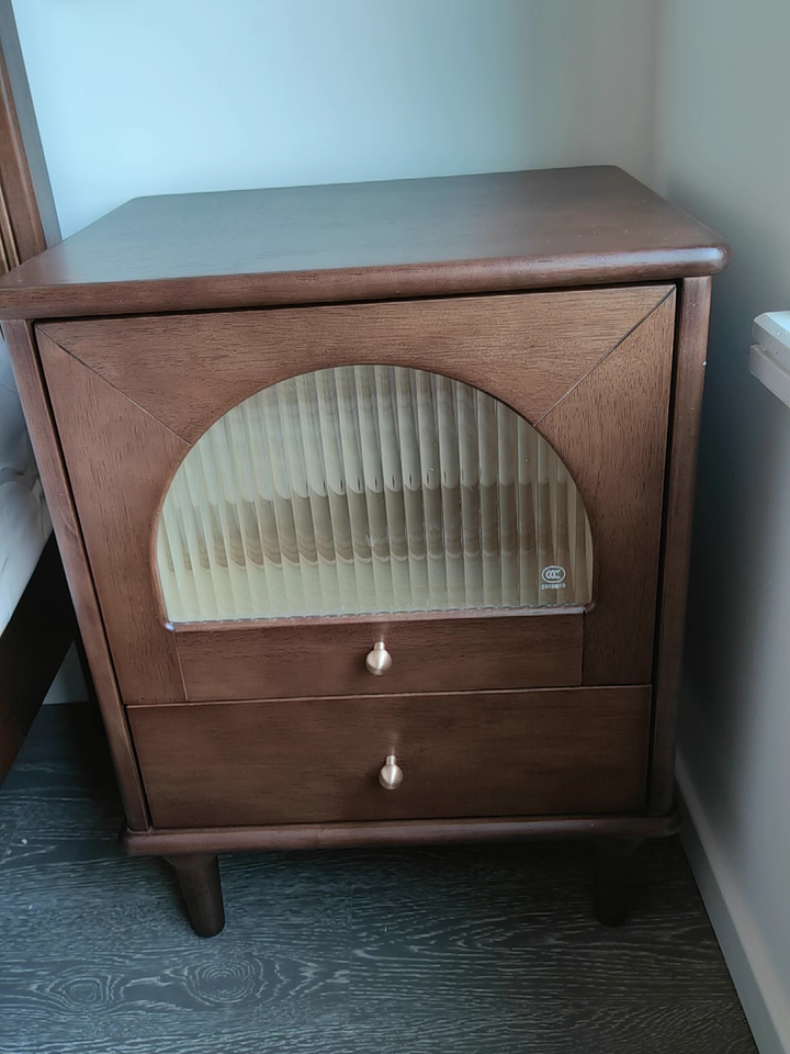 Ovea 2pcs solid wood nightstands