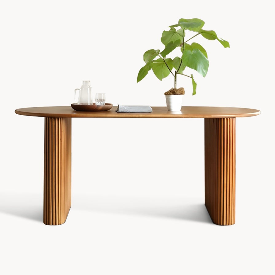 Glanmo Ash wood oval dining table