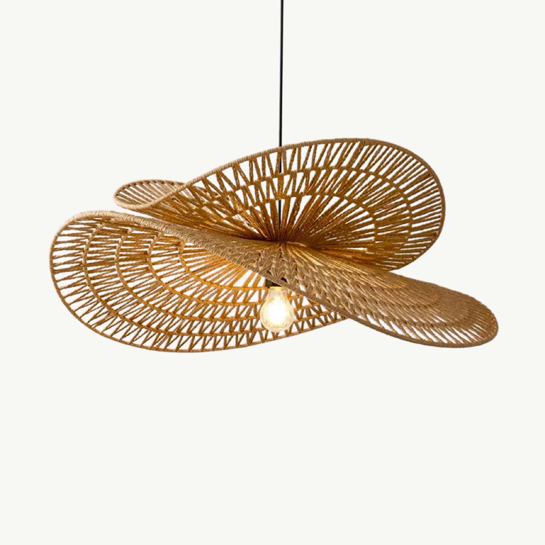 Flisia Linen rope pendant light