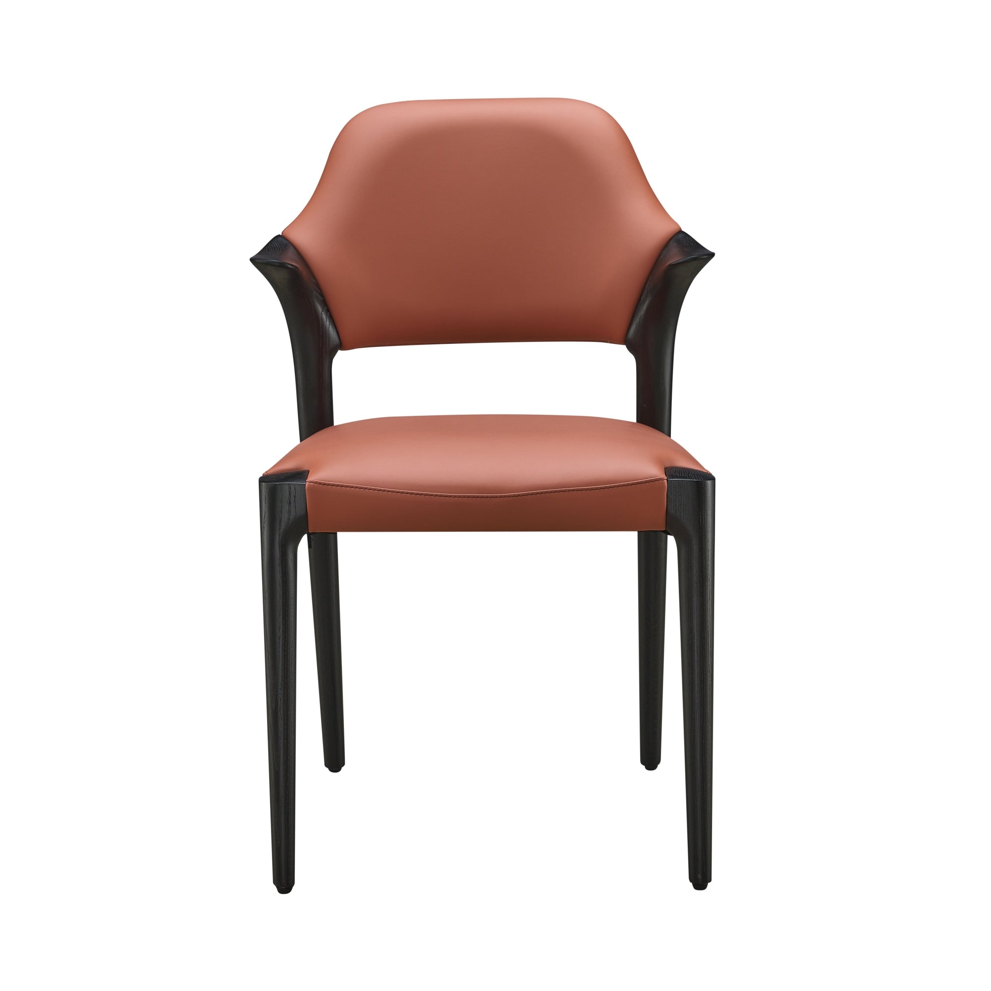 Fennec 2pcs ash wood leather dining chairs