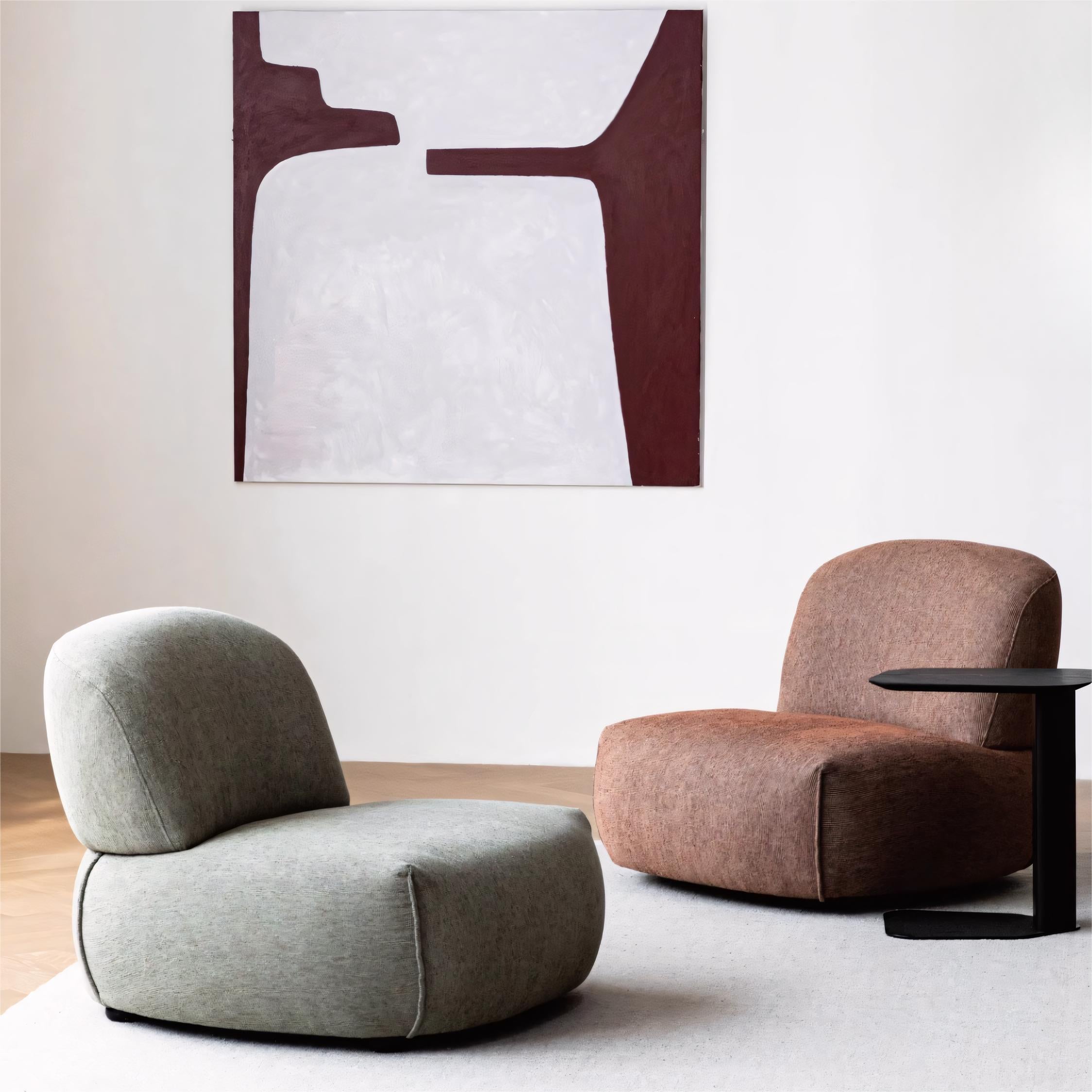 Olria 360° rotatable fabric single sofa